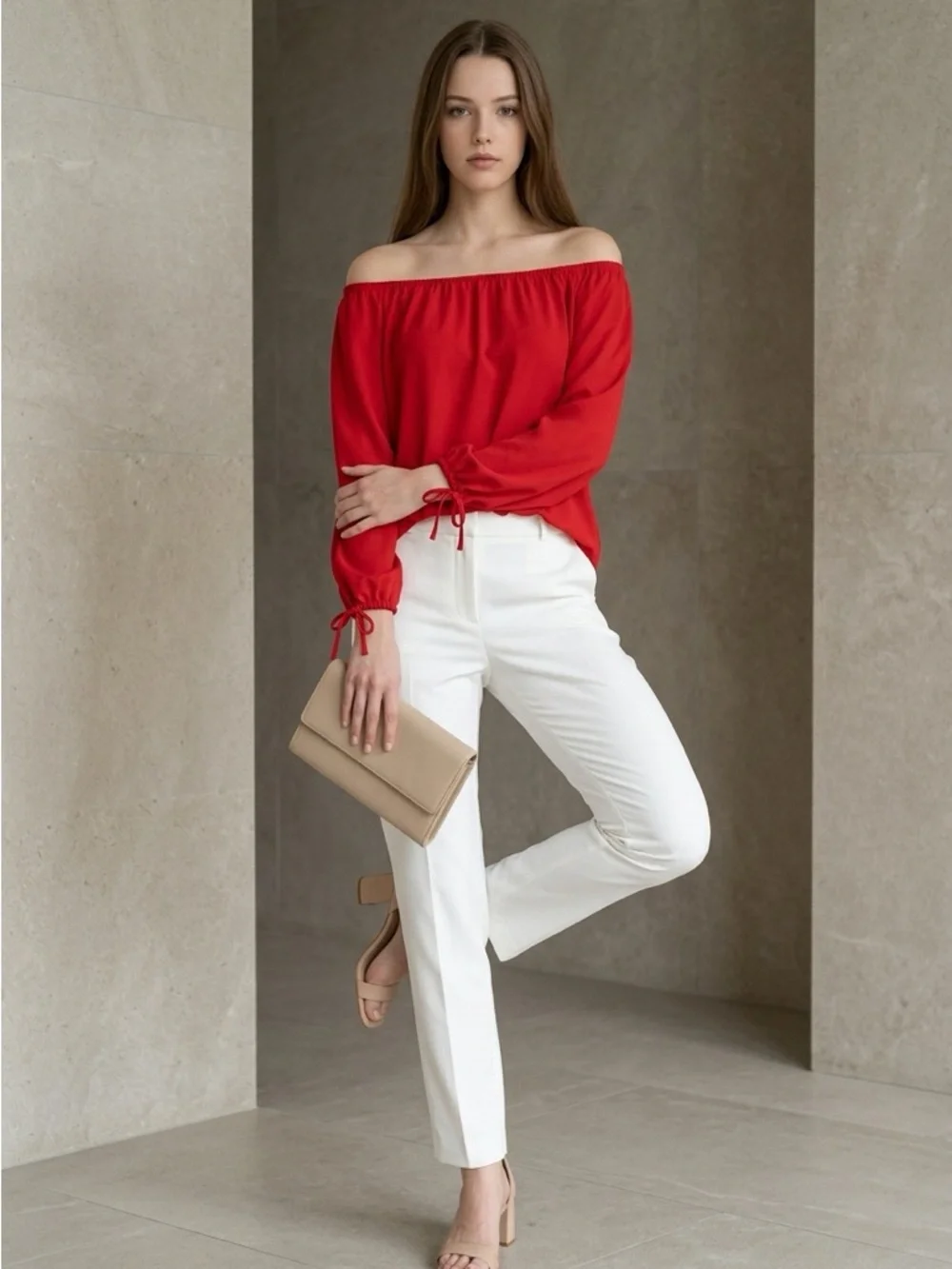 J.Crew Off Shoulder Tie Arm Sleeve